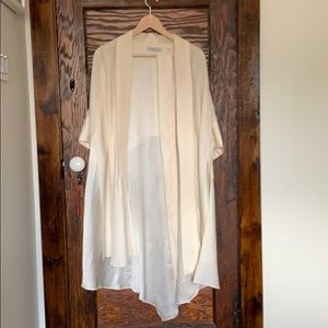 Lenny Niemeyer Cream Silk Robe / Beach Cover Up